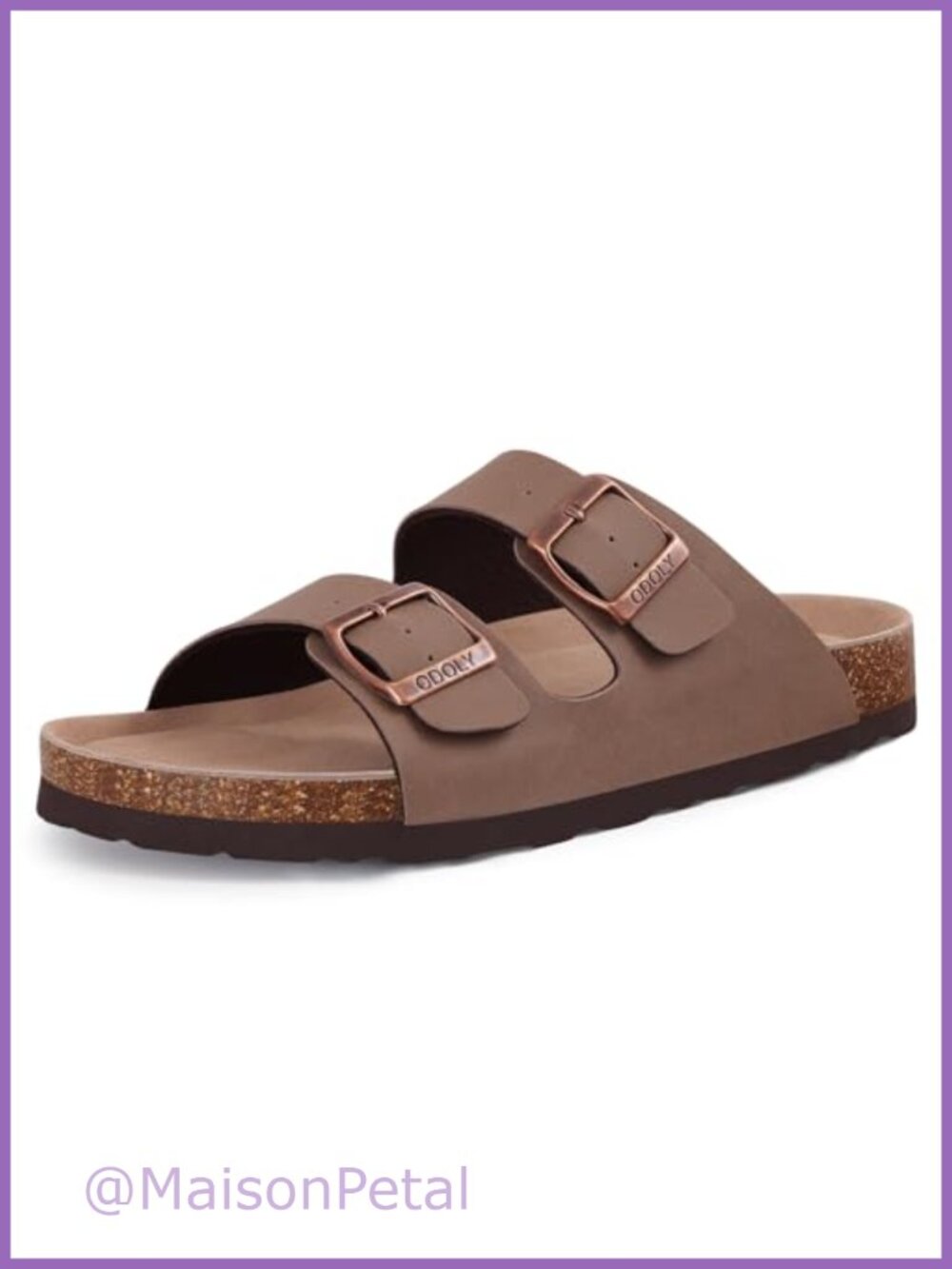 Unisex Cork Footbed Slide Sandals with Arch Support